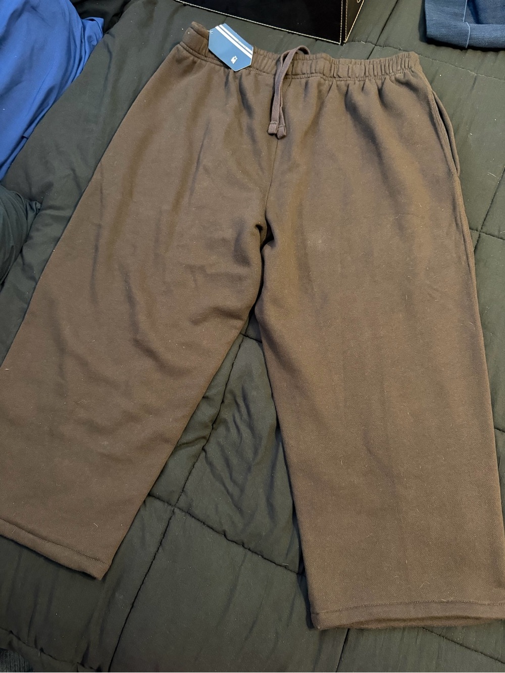 STARTER Men's Brown Drawstring Sweatpants-Size L (36-38)